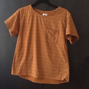 Tradlands made in usa yellow boxy tee